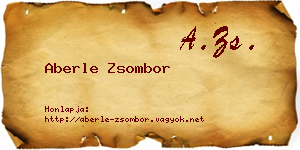 Aberle Zsombor névjegykártya